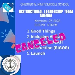 ILT MEETING CANCELED